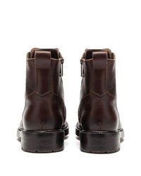 Мужские темно-коричневые кожаные повседневные ботинки от Dolce & Gabbana
