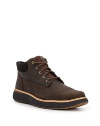 Мужские темно-коричневые кожаные повседневные ботинки от Timberland