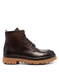 Мужские темно-коричневые кожаные повседневные ботинки от Doucal's
