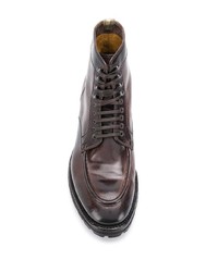 Мужские темно-коричневые кожаные повседневные ботинки от Officine Creative