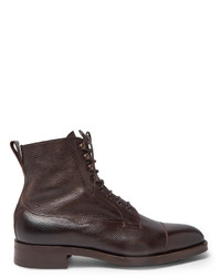 Мужские темно-коричневые кожаные повседневные ботинки от Edward Green