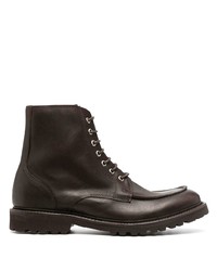 Мужские темно-коричневые кожаные повседневные ботинки от Eleventy