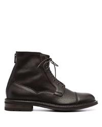Мужские темно-коричневые кожаные повседневные ботинки от Fratelli Rossetti