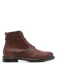 Мужские темно-коричневые кожаные повседневные ботинки от Geox