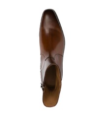 Мужские темно-коричневые кожаные повседневные ботинки от Ferragamo