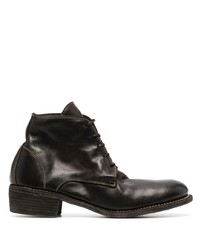 Мужские темно-коричневые кожаные повседневные ботинки от Guidi