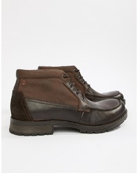 Мужские темно-коричневые кожаные повседневные ботинки от Jack & Jones