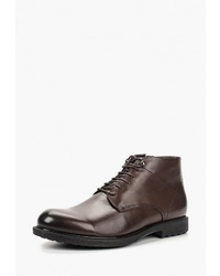 Мужские темно-коричневые кожаные повседневные ботинки от Just Couture