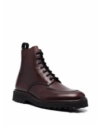 Мужские темно-коричневые кожаные повседневные ботинки от Kenzo