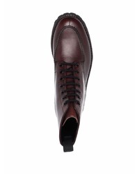 Мужские темно-коричневые кожаные повседневные ботинки от Kenzo