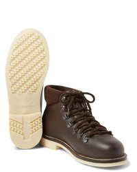 Мужские темно-коричневые кожаные повседневные ботинки от Loro Piana