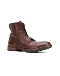 Мужские темно-коричневые кожаные повседневные ботинки от Moma