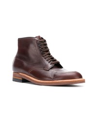 Мужские темно-коричневые кожаные повседневные ботинки от Alden