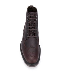 Мужские темно-коричневые кожаные повседневные ботинки от Hogan