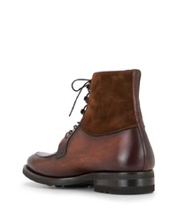 Мужские темно-коричневые кожаные повседневные ботинки от Magnanni