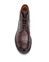 Мужские темно-коричневые кожаные повседневные ботинки от Ermenegildo Zegna