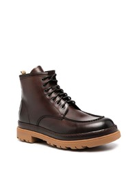 Мужские темно-коричневые кожаные повседневные ботинки от Doucal's