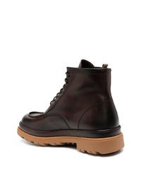 Мужские темно-коричневые кожаные повседневные ботинки от Doucal's