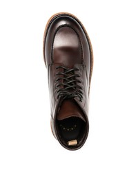 Мужские темно-коричневые кожаные повседневные ботинки от Doucal's