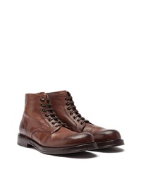 Мужские темно-коричневые кожаные повседневные ботинки от Dolce & Gabbana