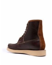 Мужские темно-коричневые кожаные повседневные ботинки от Sebago