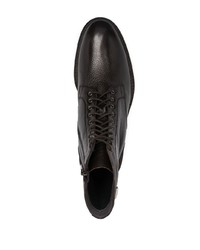 Мужские темно-коричневые кожаные повседневные ботинки от Pollini