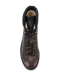 Мужские темно-коричневые кожаные повседневные ботинки от Fabi