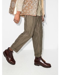 Мужские темно-коричневые кожаные повседневные ботинки от Paraboot