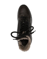 Мужские темно-коричневые кожаные повседневные ботинки от Baldinini