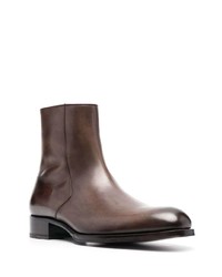 Мужские темно-коричневые кожаные повседневные ботинки от Tom Ford