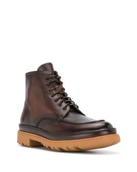 Мужские темно-коричневые кожаные повседневные ботинки от Doucal's