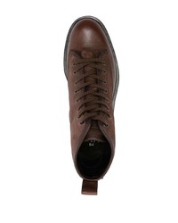 Мужские темно-коричневые кожаные повседневные ботинки от Paul Smith