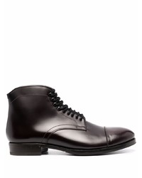 Мужские темно-коричневые кожаные повседневные ботинки от Lidfort