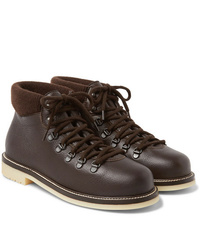 Мужские темно-коричневые кожаные повседневные ботинки от Loro Piana