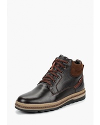 Мужские темно-коричневые кожаные повседневные ботинки от Mr.Dan