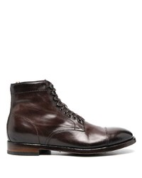 Мужские темно-коричневые кожаные повседневные ботинки от Officine Creative
