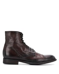 Мужские темно-коричневые кожаные повседневные ботинки от Pantanetti