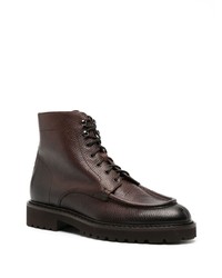 Мужские темно-коричневые кожаные повседневные ботинки от Doucal's