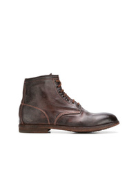 Мужские темно-коричневые кожаные повседневные ботинки от Premiata