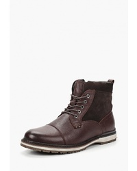 Мужские темно-коричневые кожаные повседневные ботинки от Quattrocomforto