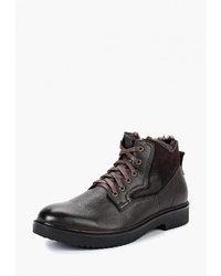 Мужские темно-коричневые кожаные повседневные ботинки от Rosconi
