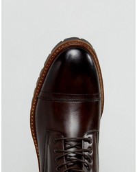 Мужские темно-коричневые кожаные повседневные ботинки от Base London