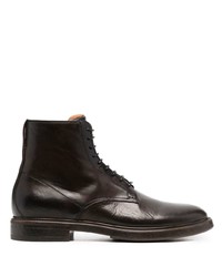 Мужские темно-коричневые кожаные повседневные ботинки от Silvano Sassetti