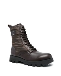 Мужские темно-коричневые кожаные повседневные ботинки от Karl Lagerfeld