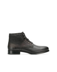 Мужские темно-коричневые кожаные повседневные ботинки от Tommy Hilfiger