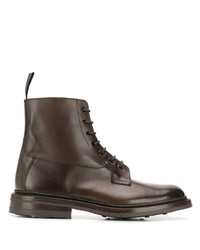 Мужские темно-коричневые кожаные повседневные ботинки от Trickers