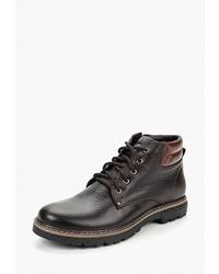 Мужские темно-коричневые кожаные повседневные ботинки от Valser