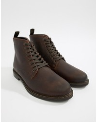 Мужские темно-коричневые кожаные повседневные ботинки от WALK LONDON
