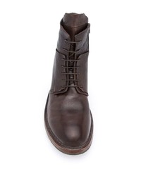 Мужские темно-коричневые кожаные повседневные ботинки от Moma