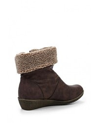 Темно-коричневые кожаные полусапоги от Chika10